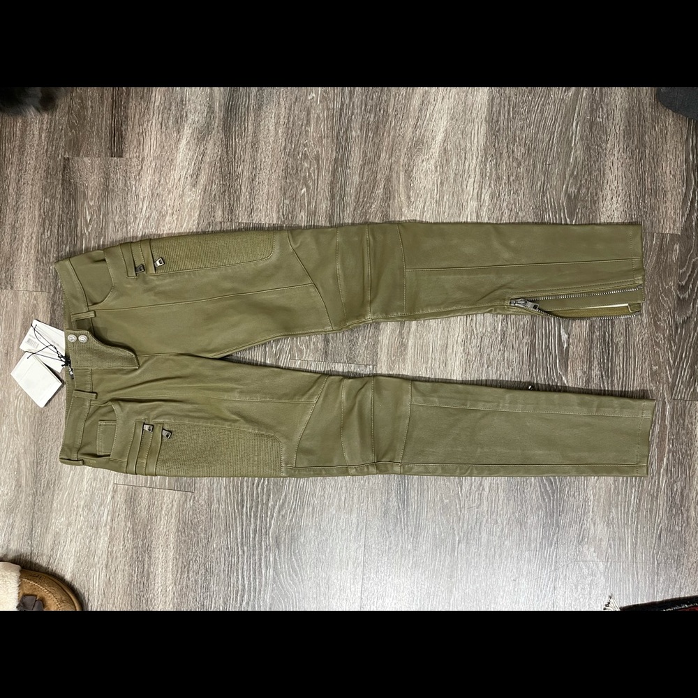 Balmain leather pants